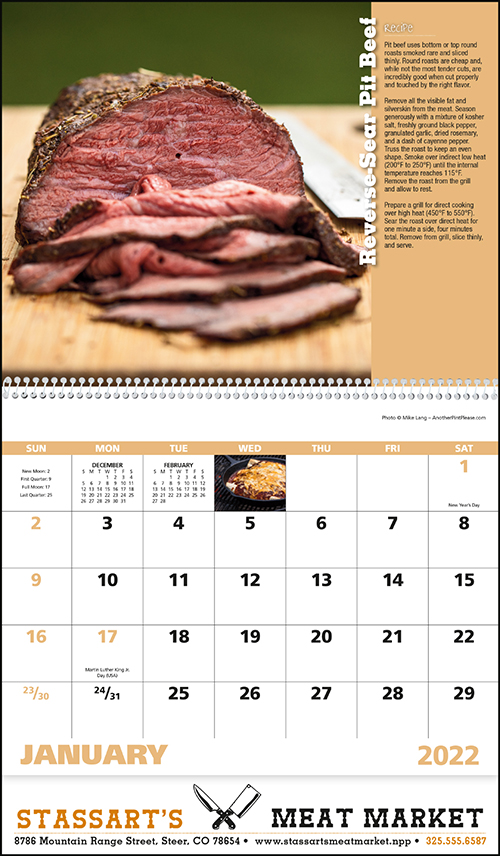 Grilling ~ It's BBQ Time Again Spiral Bound Wall Calendar for 2022